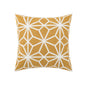 Yellow and White Geometric Embroidery Cushion Covers