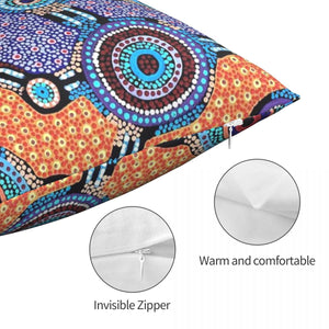 Aboriginal Colourful Dot Art Cushion Cover