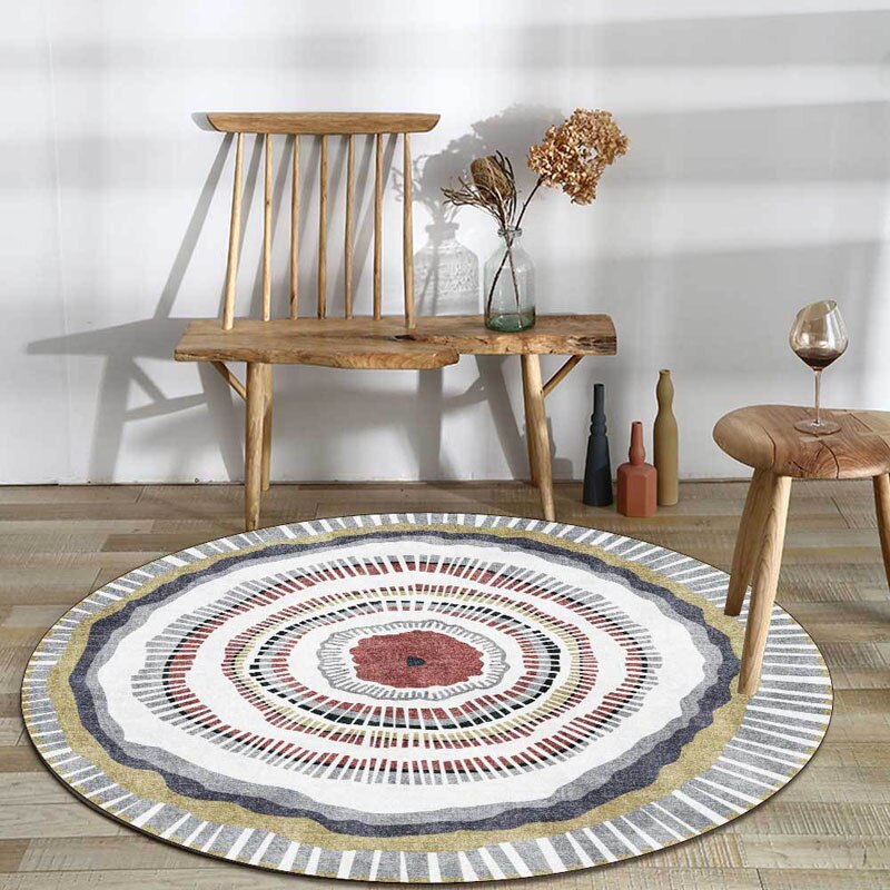 Abstract Fossil Pattern Round Rugs