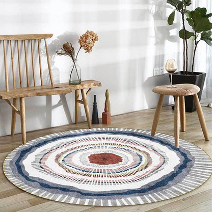 Abstract Fossil Pattern Round Rugs