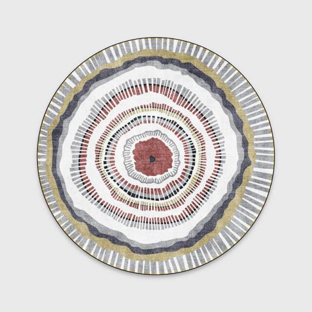 Abstract Fossil Pattern Round Rugs