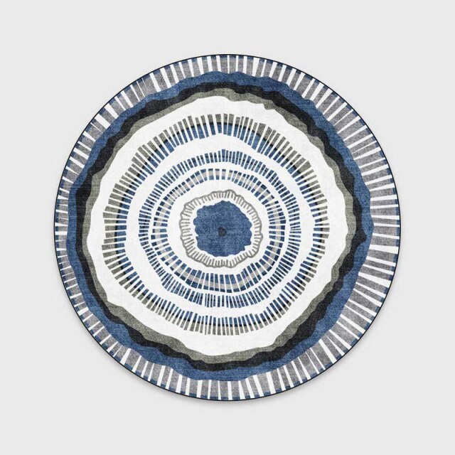 Abstract Fossil Pattern Round Rugs