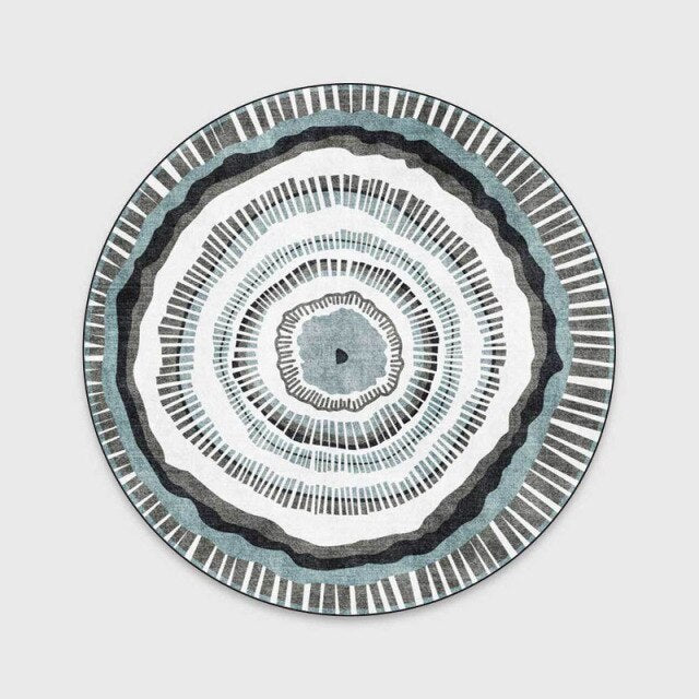 Abstract Fossil Pattern Round Rugs