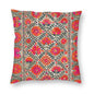 Ethnic Traditional Floral Cushion Covers In Red, Orange & Green