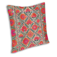 Ethnic Traditional Floral Cushion Covers In Red, Orange & Green