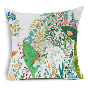 Colourful Watercolour Floral Cushion Covers