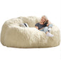 Giant Cream Soft Fluffy Faux Fur Bean Bag Cover