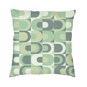 Retro Vintage Cushion Covers In Green, Turquoise & Purple Colours