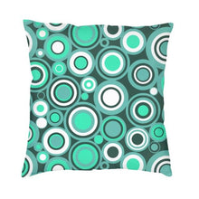 Retro Vintage Cushion Covers In Green, Turquoise & Purple Colours