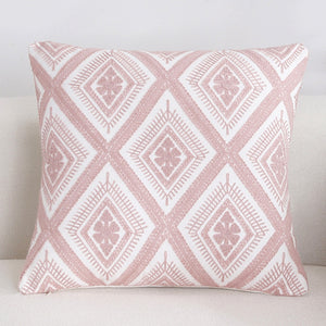 Scandinavian embroidery cushion cover - pink - Diamond - Indimode