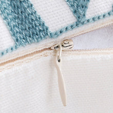 Scandinavian embroidery cushion cover - teal - Diamond - Indimode
