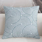 Scandinavian embroidery cushion cover - teal - Spiral - Indimode