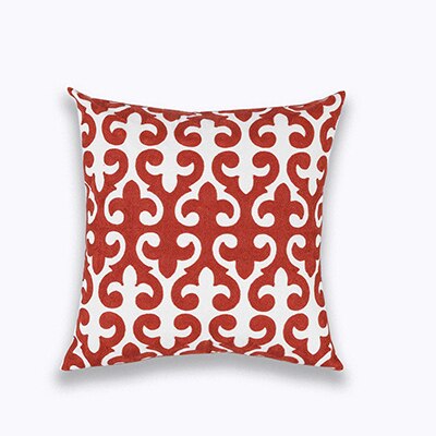 Christmas Red & White Cushion Covers With Embroidery