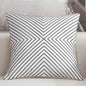 Scandinavian embroidery cushion cover - grey - Striped - Indimode