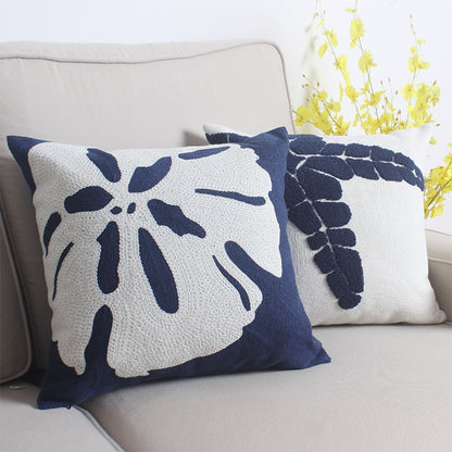 Seaside Navy Embroidery Cushion Covers