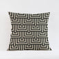 Nordic Black / Navy & Cream Geometric Cushion Covers