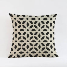 Nordic Black / Navy & Cream Geometric Cushion Covers