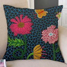 flower Mosaic Polka Dot Japanese Art Cushion Covers 