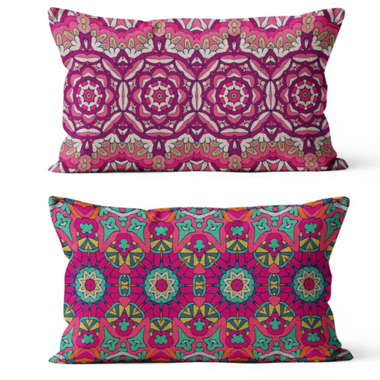 Cute Boho Scandi Mandala Cushion Covers 30in x 50in